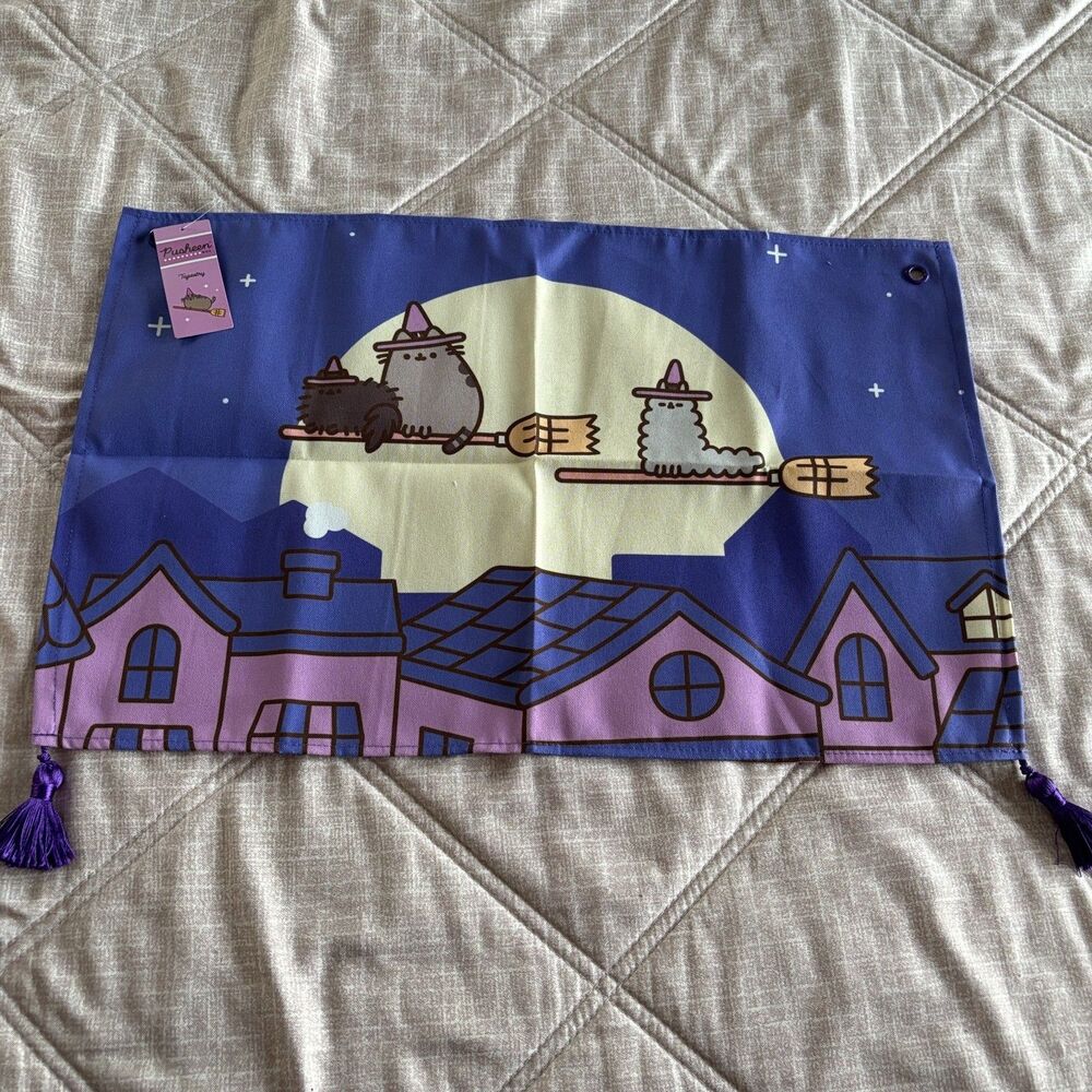 NWT Pusheen Box Exclusive Witch Tapestry Wall Hanging Banner Decor CultureFly